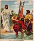 Jesus and four fishermen